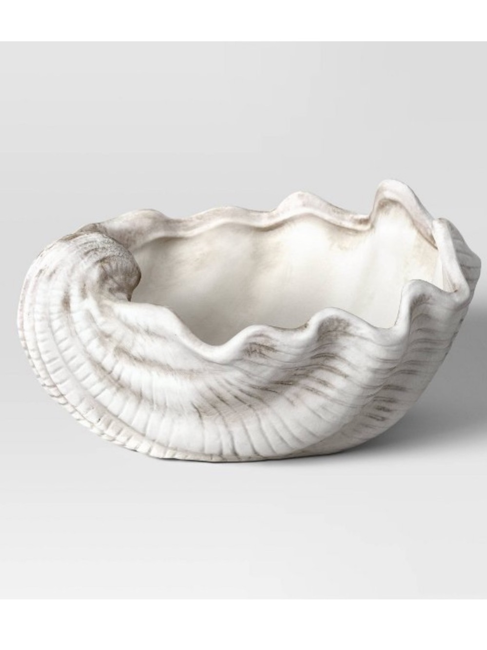 THRESHOLD NWT Small Shell Ceramic Planter 6.75"x7" White
